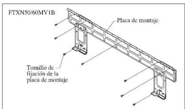 DAIKIN RXN50MV1B - Montaje De La Placa De Instalación - 2