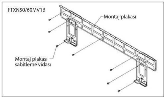 DAIKIN RXN50MV1B - Montaj Levhasının Monte Edilmesi - 2
