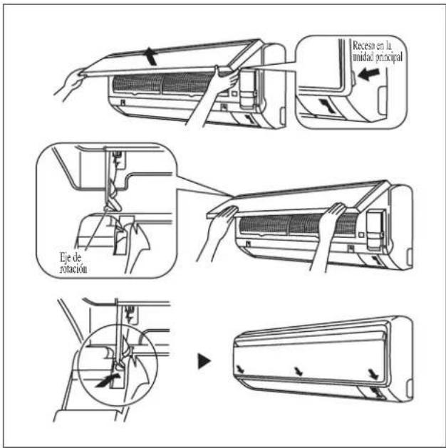 DAIKIN RXN50MV1B - Instale el panel frontal. - 1