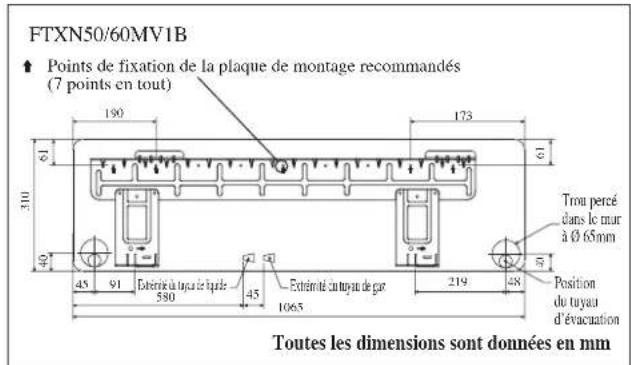DAIKIN RXN50MV1B - Montage De La Platine Support - 4