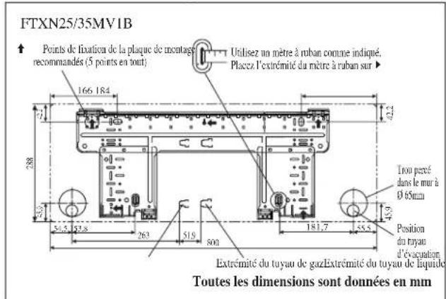 DAIKIN RXN50MV1B - Montage De La Platine Support - 3