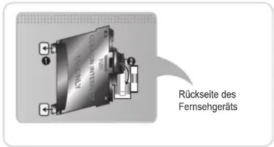 SAMSUNG UE32D6540UQ - Befestigen des CI-Kartenadapters - 1