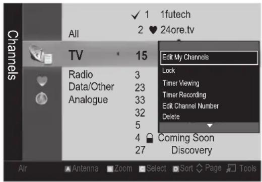 SAMSUNG PS50C6900YK - My Channels - 1