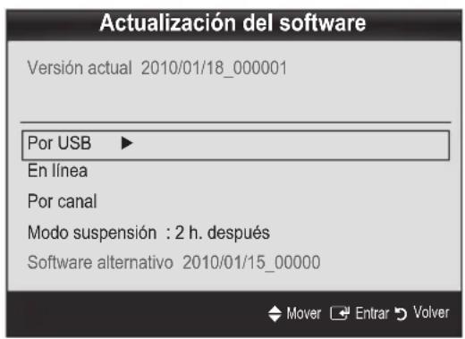 SAMSUNG PS50C6900YK - Actualizacion del software - 1