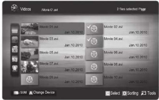 SAMSUNG PS50C6900YK - Playing the recorded TV/video/music/photo file group - 1