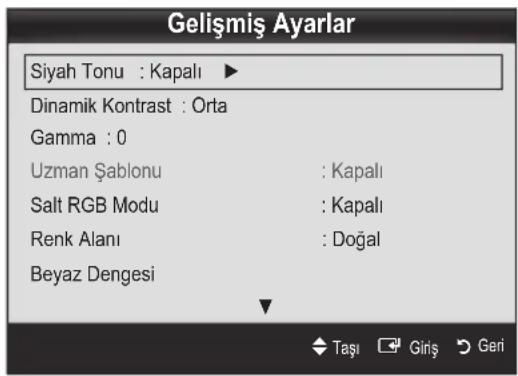 SAMSUNG PS50C6900YK - Gelismis Ayarlar - 1