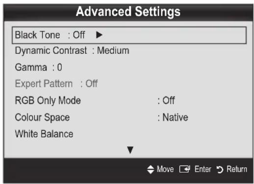 SAMSUNG PS50C6900YK - Advanced Settings - 1