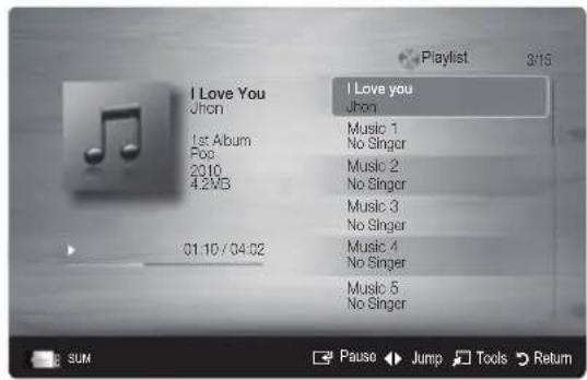 SAMSUNG PS50C6900YK - Playing Music - 1