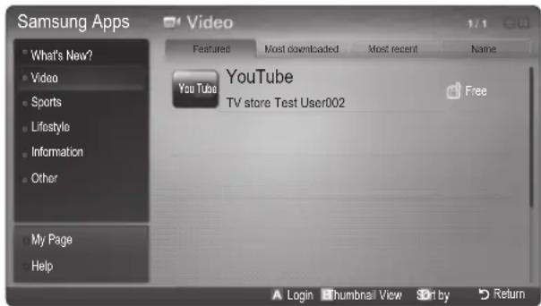 SAMSUNG PS50C6900YK - Samsung Apps - 1