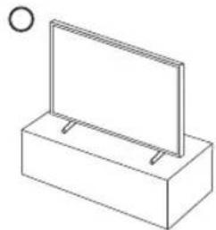 SAMSUNG TQ65LS03BSU - Vorsichtsmaßnahmen beim Aufstellen eines Fernsehgeräts mit Standfuß - 1