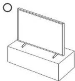 SAMSUNG TQ65LS03BSU - Forholdsregler ved montering af tv'et på en sokkel - 1