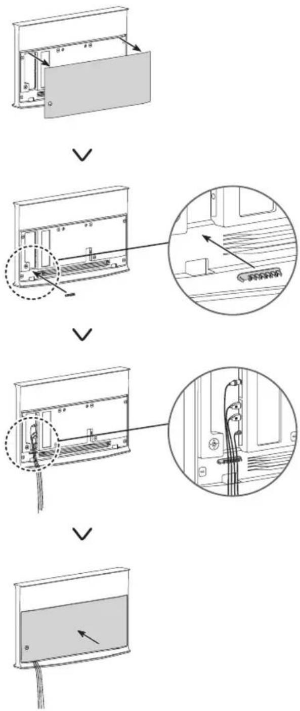 SAMSUNG TQ55LS01BGU - Arranging the cables with the cable guide - 1