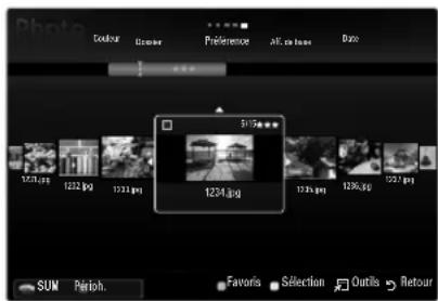 SAMSUNG LA46B650T1R - Tri de la liste des photos - 1