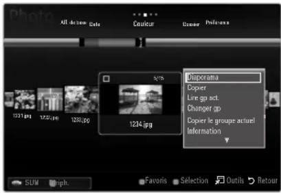 SAMSUNG LA46B650T1R - Copier / Copier le groupe actuel / Copy the selected file (lorsque plusieurs fichiers sont sélectionnés) - 1