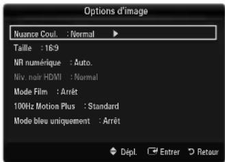 SAMSUNG LA46B650T1R - Nuance Coul. → Froide / Normal / Chaude1 / Chaude2 / Chaude3 - 1