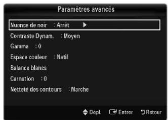 SAMSUNG LA46B650T1R - Paramètres avancés - 1
