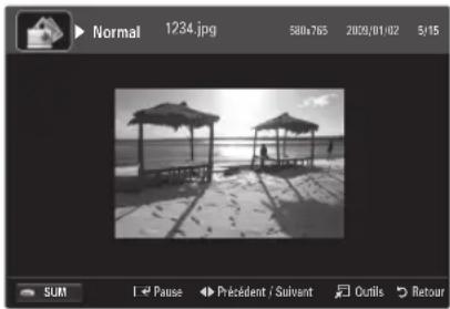 SAMSUNG LA46B650T1R - Visualisation d'un diaporama - 2