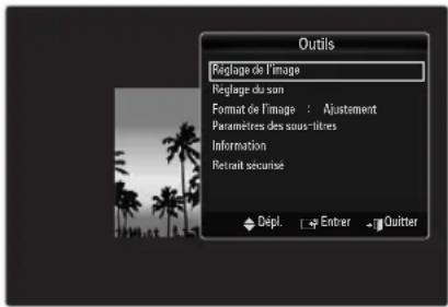SAMSUNG LA46B650T1R - Menu d'options de lecture du film - 1