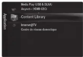 SAMSUNG LA46B650T1R - Utilisation du menu de la bibliothèque de contenu - 1