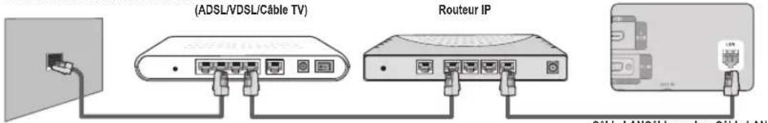 SAMSUNG LA46B650T1R - Vous pouvez connecter le réseau via un routeur. - 1