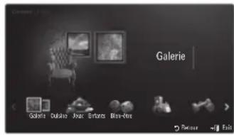 SAMSUNG LA46B650T1R - Utilisation du menu de la bibliothèque de contenu - 2
