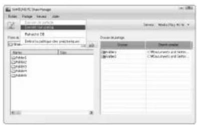 SAMSUNG LA46B650T1R - ■ Annulation d'un Dossier de partage - 1