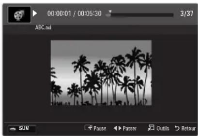 SAMSUNG LA46B650T1R - Lecture d'un fichier film - 1
