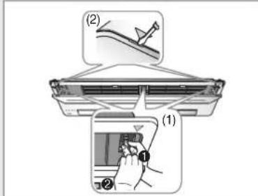 SAMSUNG PC4NUSKANDZ - Avant d'installer la grille, vous doivent connecter les clips de sécurité sur chaque cote de la grille afin que cette dernière ne tombe pas. - 7