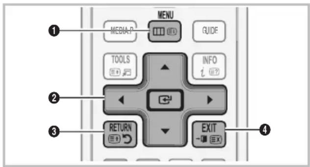 SAMSUNG LA40C550J1W - How to Navigate Menus - 1
