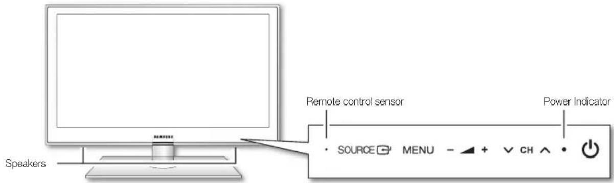 SAMSUNG LA40C550J1W - Viewing the Control Panel - 1