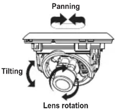 SAMSUNG SCC-B5343 - ■ Adjusting the camera direction - 1