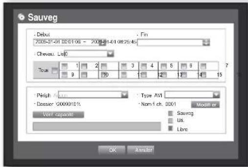 SAMSUNG SHR-6160 - Réglage de la sauvegarde - 2