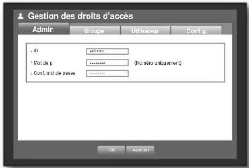 SAMSUNG SHR-6160 - Réglages de l'administrateur - 1