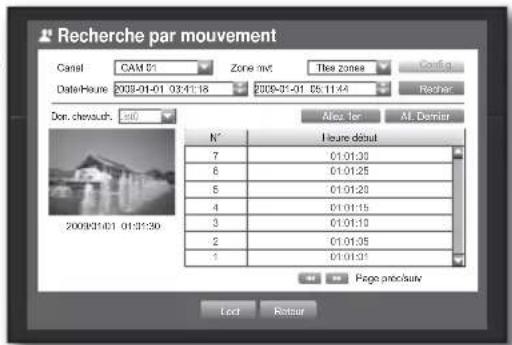 SAMSUNG SHR-6160 - Recherche par mouvement - 1