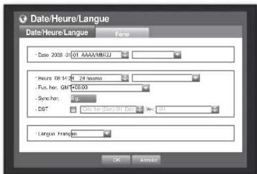 SAMSUNG SHR-6160 - Réglage de Date/Heure/Langue - 3