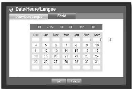 SAMSUNG SHR-6160 - Réglage des jours fériés - 1