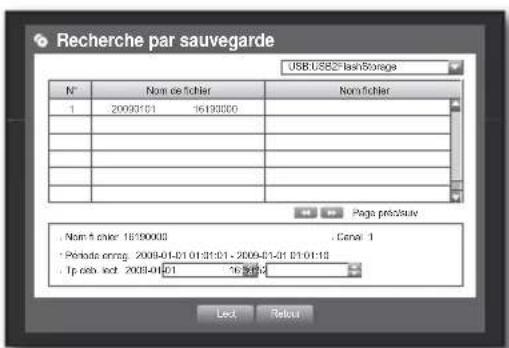 SAMSUNG SHR-6160 - Recherche par sauvegarde - 1