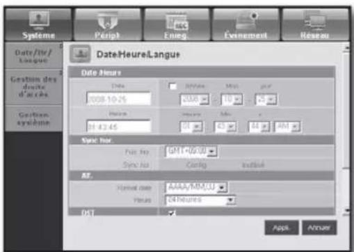 SAMSUNG SHR-7160 - Date/Heure/Langue - 1