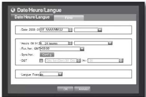 SAMSUNG SHR-7160 - Réglage de Date/Heure/Langue - 3