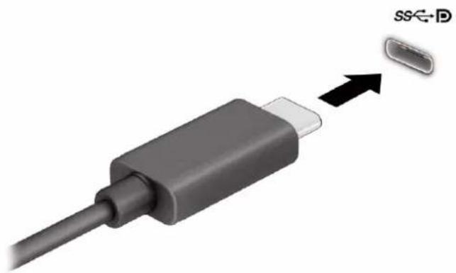 HP EliteBook 655 G10 - Connexion de périphériques sur un port USB Type-C (certains produits uniquement) - 2