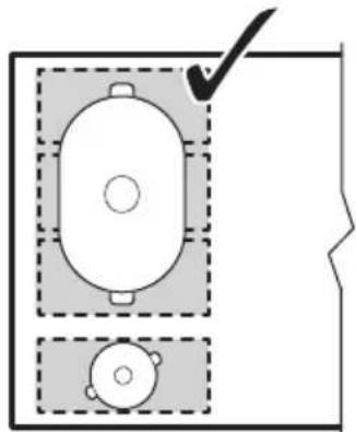 ELECTROLUX DMSL8340AO - Bonne position de l'ustensile de cuisine : - 1