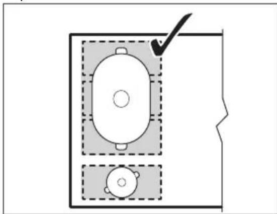 ELECTROLUX DMSL8340AO - Posizione corretta delle pentole: - 1