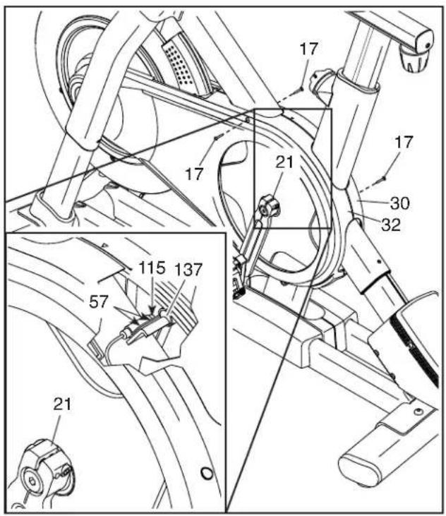NordicTrack S22i - COMMENT RÉGLER LE CAPTEUR MAGNÉTIQUE - 1