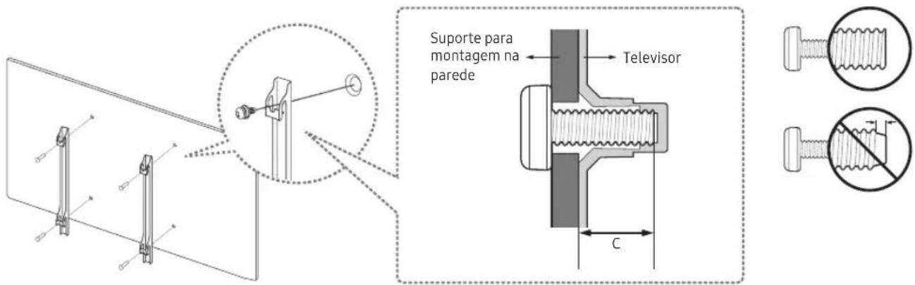 SAMSUNG UA40KU7000W - Montagem do televator numa parede - 2