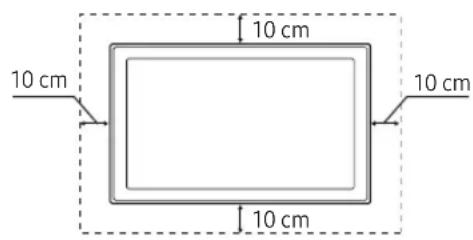 SAMSUNG UA40KU7000W - Fornecimento de ventilação adequada para o televisor - 2