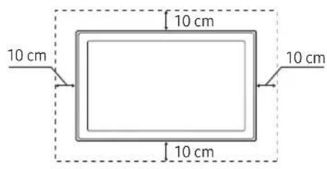 SAMSUNG UA40KU7000W - Ventilación adecuada del televisor - 2