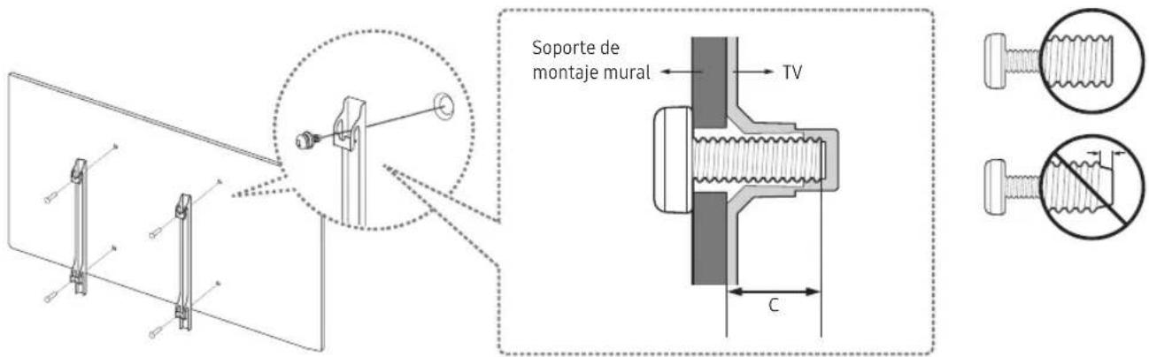 SAMSUNG UA40KU7000W - Instalación del teovisor en una pared - 2