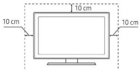 SAMSUNG UA40KU7000W - Ventilación adecuada del televisor - 1