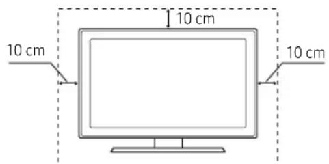 SAMSUNG UA40KU7000W - Fornecimento de ventilação adequada para o televisor - 1