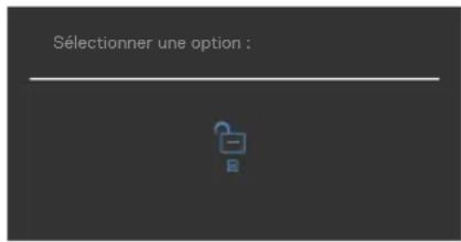 DELL P3424WEB - Pour déverrouiller le(s) bouton(s) : - 1